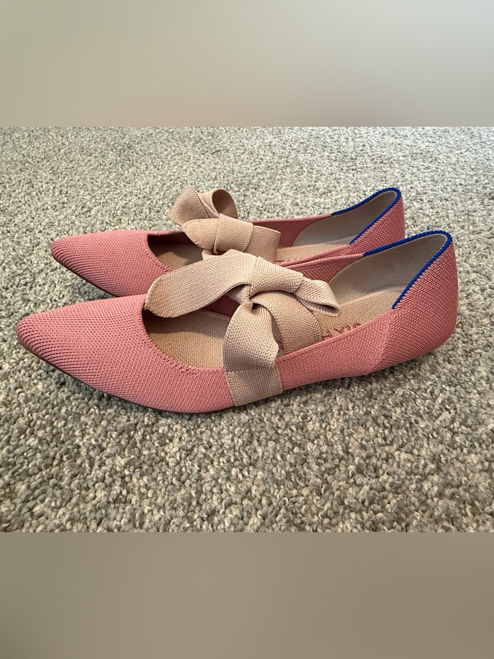 Rothy's Mary Jane Rosebud Pointed tow Bow flats size 8